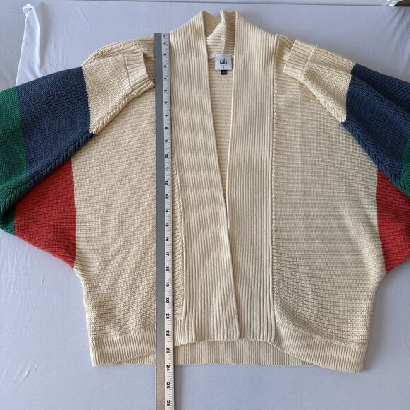 Cabi Trio Sophia Rainbow Stripe Dolman Sleeve Open Cardigan Sz S Oversized Boho - Picture 8 of 9